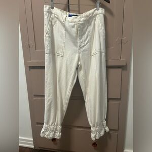 MOTHER Carolyn Murphy- The Ankle Slapper cream colored pants size 32- preowned
